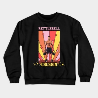 Motivated Man Crushing Fitness Goals with Kettlebell Workout | Gym Inspiration Shirt Crewneck Sweatshirt